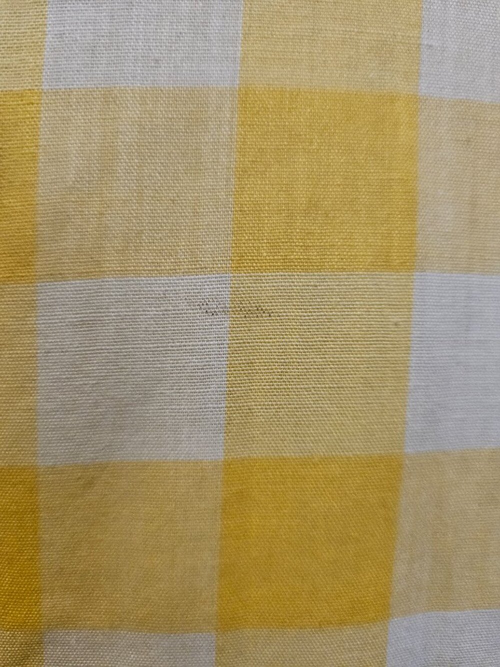 60s/70s Yellow Gingham Ruffled Trim Maxi Dress - Picture 14 of 15
